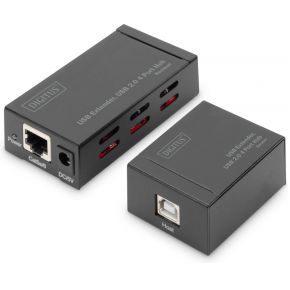 DIGITUS USB Extender und 2.0 Hub, 4-Port, 50 m