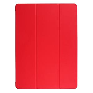 Huismerk Custer Texture Horizontal Flip Smart Leather Case with 3-folding Holder for iPad Pro 12.9 inch with Sleep / Wake-up Function(Red)