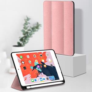 horizontale Flip lederen draagtas voor iPad mini (2019) met houder & slaap/Wake-up functie & Pensleuf (rosé goud)