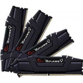 G.Skill Ripjaws V F4-3600C18Q-32GVK. Component voor: Pc/server, Intern geheugen: 32 GB, Geheugenlayout (modules x formaat): 4 x 8 GB, Intern geheugentype: DDR4, Kloksnelheid geheugen: 3600 MHz, Geheug