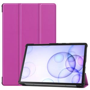 Lunso 3-Vouw sleepcover hoes - Samsung Galaxy Tab S6 - Paars