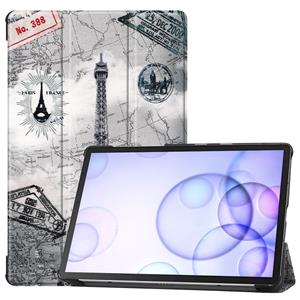 Lunso 3-Vouw sleepcover hoes - Samsung Galaxy Tab S6 - Eiffeltoren