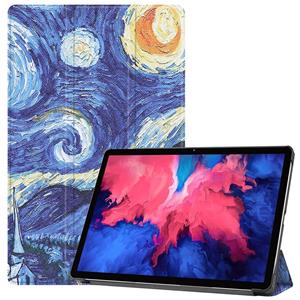 Lunso 3-Vouw sleepcover hoes - Lenovo Tab P11 - Van Gogh Schilderij