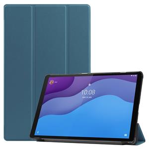Lunso 3-Vouw sleepcover hoes - Lenovo Tab M10 HD Gen 2 (2e generatie) - Army Groen