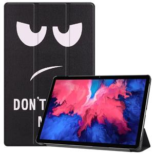 Lunso 3-Vouw sleepcover hoes - Lenovo Tab P11 - Don't Touch