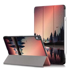 Lunso 3-Vouw sleepcover hoes - iPad Air (2022 / 2020) 10.9 inch - Night Forest