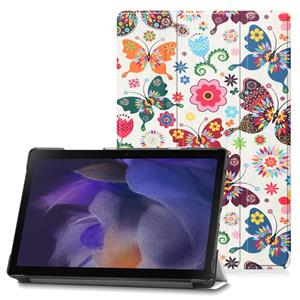 Lunso 3-Vouw sleepcover hoes - Samsung Galaxy Tab A8 (2021) - Vlinders