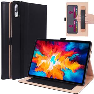 Lunso Luxe stand flip sleepcover hoes - Lenovo Tab P11 Pro - Zwart