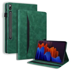 Luxe stand flip sleepcover hoes - Samsung Galaxy Tab S7 Plus / S8 Plus - Groen