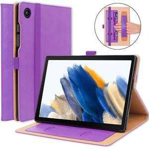 Lunso Luxe stand flip sleepcover hoes - Samsung Galaxy Tab A8 (2021) - Paars