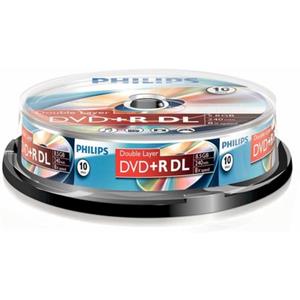 Philips DVD+R 8,5GB DL 8x SP 10 stuks