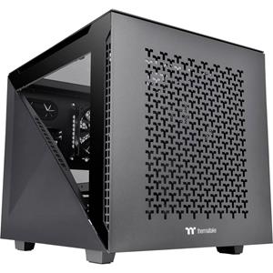 Thermaltake Divider 200 TG Air Black Micro-tower PC-behuizing Zwart 2 voorgeïnstalleerde ventilators, Zijvenster, Stoffilter