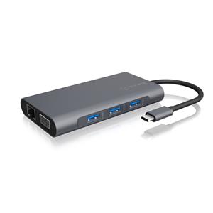 icybox ICY BOX USB Type-C™ DockingStation 1x USB 3.1 Typ-C, 3x USB 3.0, 1x HDMI, 1x VGA, 1x RJ45, Kartenslot, Stereo Combo