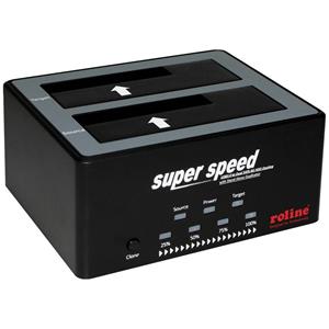 ROLINE Festplatten-Gehäuse »2.5" / 3.5" SATA HDD/SSD Docking Station, USB 3.2 Gen 1, HDD-Clone-Funktion«
