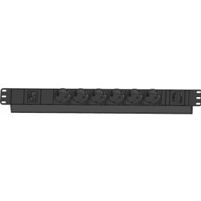 APC Easy PDU EPDU1010B-SCH, Basic, 1U, 10A, 230V, (6x)Schuko & (1x)C13, C14 stekker