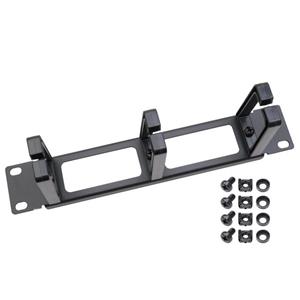 HMF »Rangierpanel 63353« Netzwerk-Switch (Rangierpanel für Serverschrank, 10 Zoll, 1 HE, 254 x 80 x 45 mm, Schwarz)