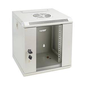 HMF »Serverschrank 10 Zoll, 6-12 HE« Netzwerk-Switch (6 HE, Netzwerkschrank, voll montiert, 31,2 x 30 x 35 cm, Lichtgrau)