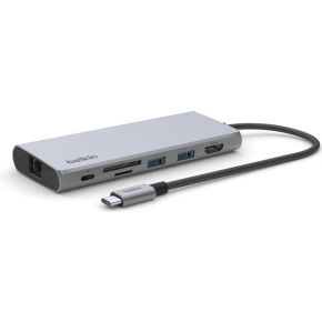 Belkin INC009BTSGY interface hub USB Type-C 10000 Mbit/s Zilver