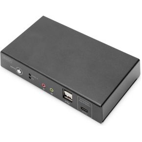 DIGITUS KVM Switch, 2-Port, USB-C, 4K30Hz, Netzwerk