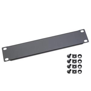 HMF »63370 Blindabdeckung« Netzwerk-Switch (Blindabdeckung für Serverschrank, 10 Zoll, 1 HE, 254 x 10 x 45 mm, Schwarz)