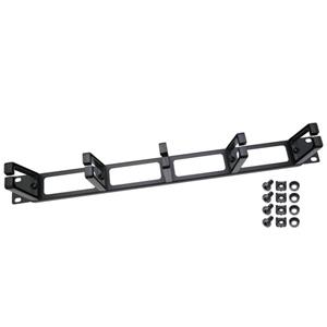 HMF »Rangierpanel 66455« Netzwerk-Switch (Rangierpanel für Serverschrank, 19 Zoll, 1 HE, 483 x 80 x 45 mm, Schwarz)