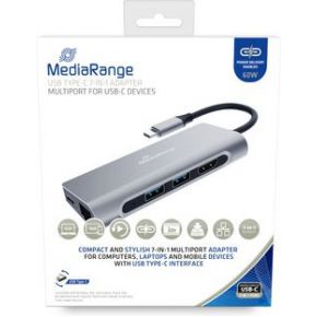 MEDIARANGE DockingStation USB-C -> HDMI,USB3.2,RJ45,PD 60W