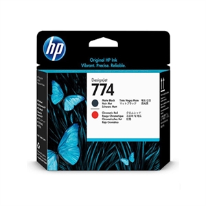 HP P2V97A nr. 774 printkop mat zwart en chromatic red (origineel)