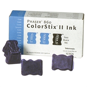 Xerox 016190601 colorstix cyaan 2 stuks / colorstix zwart 1 stuk (origineel)