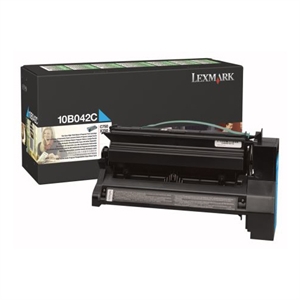 Lexmark 10B042C toner cartridge cyaan hoge capaciteit (origineel)