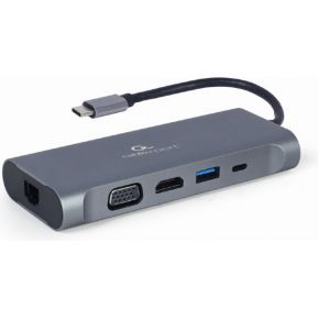 Gembird A-CM-COMBO7-01 interface hub USB 3.2 Gen 1 (3.1 Gen 1) Type-A 625 Mbit/s Grijs