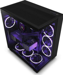 NZXT H9 Flow 2x USB-A 3.2 (5 Gbit/s), 1x USB-C 3.2 (10 Gbit/s), 1x Audio, Window-kit