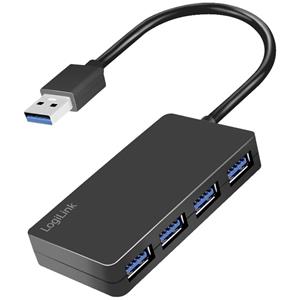 LogiLink USB 3.1 Gen 1-Hub Schwarz