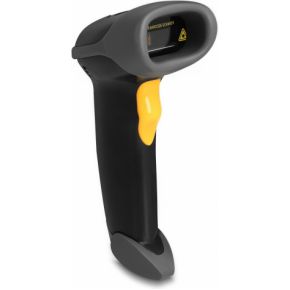 Delock USB Barcode Scanner 1D with connection cable and stand - Laser - black