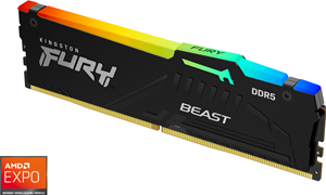 Kingston FURY Beast RGB Schwarz 8GB DDR5-5600 EXPO CL36 DIMM Arbeitsspeicher