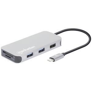 Manhattan 8-in-1 - Dockingstation - USB-C 3.2 Gen 1 - HDMI - GigE