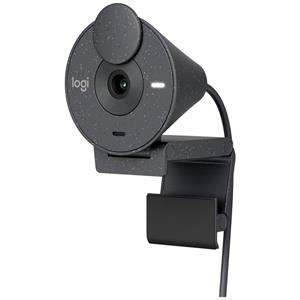 Logitech Brio 300 Full HD Webcam - GRAPHITE, USB-C Anschluss, Integriertes Mikrofon, Abdeckblende, Monitor-/Notebook-Halterung