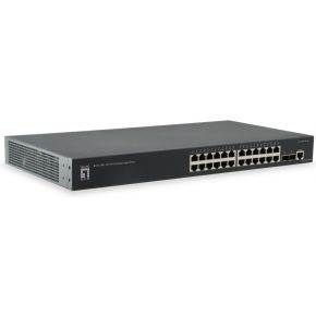 LevelOne GTL-2661 Managed L2 Gigabit Ethernet (10/100/1000) Power over Ethernet (PoE) Zwart