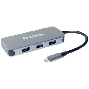 D-Link DUB-2335 USB-C (USB 3.2 Gen 2) multiport hub 6 poorten Antraciet