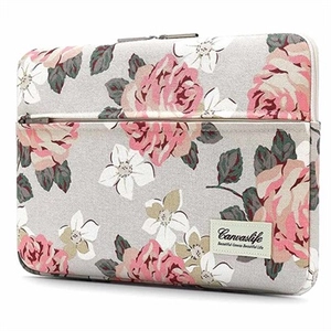 Canvaslife Universele Laptophoes - 15-16 - Witte Bloemen