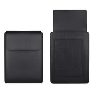 Huismerk PU05 Sleeve lederen tas met kleine opbergtas voor 13 3 inch laptop(zwart)