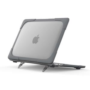 Lunso  Armor cover hoes met pootjes - MacBook Pro 13 inch (2020-2022) - Grijs