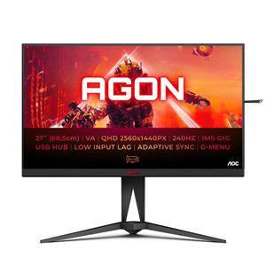 AOC AGON 5 AG275QZN/EU. Beeldschermdiagonaal: 68,6 cm (27"), Resolutie: 2560 x 1440 Pixels, HD type: Quad HD, Responstijd: 0,5 ms, Oorspronkelijke beeldverhouding: 16:9, Kijkhoek, horizontaal: 178