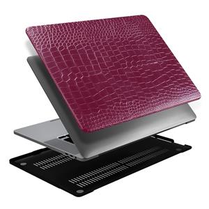 Lunso  MacBook Air 13 inch M2 (2022) - case hoes - Croco Fuchsia