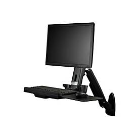Startech .com Wand monteerbaar zit-sta bureau werkplek - voor één scherm tot 24 - hoogteverstelbaar - ergonomisch bureau - bevestigingskit - voor Beeldscherm