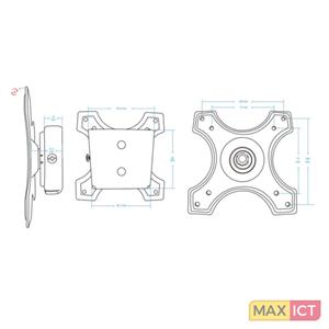 Manhattan 422840 1fach Monitor-Wandhalterung 30,5cm (12 ) - 55,9cm (22 ) Starr