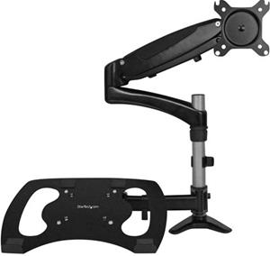 STARTECH .com Monitor arm met laptop standaard- One-Touch verstelbare