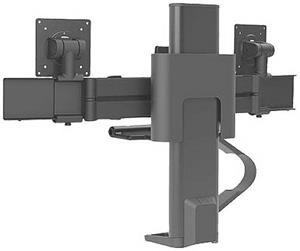 Ergotron TRACE™ 2fach Monitor-Tischhalterung 53,3cm (21 ) - 68,6cm (27 ) Drehbar, Höhenverstellba