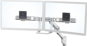 Ergotron HX Dual Arm Wall Mount Monitor-wandbeugel 2-voudig 38,1 cm (15) - 81,3 cm (32) Wit Draaibaar, In hoogte verstelbaar, Kantelbaar, Zwenkbaar