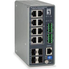 LevelOne »LEVEL ONE Industrial Switch 12-Port L3 Lite Gigabi« Netzwerk-Switch