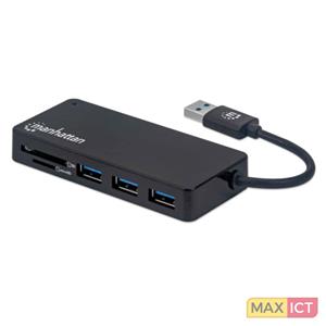 Manhattan 164931 USB 3.2 Gen 1-Hub (USB 3.0) Schwarz